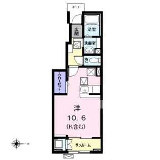 グレース シャトレ 二番【1階】の間取り