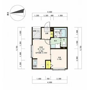 シャルム名古屋【2階】の間取り