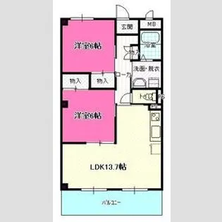 セラフィ西原【3階】の間取り