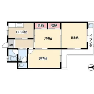 日ノ宮コーポラス【402号室】の間取り