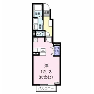クレア デ メゾン【1階】の間取り