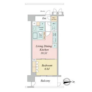 ラフィシア上前津(Rafficia Kamimaezu)【0317号室】の間取り