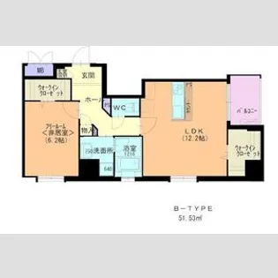 アルカサール【6階】の間取り