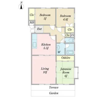 ロイヤル西崎【101号室】の間取り
