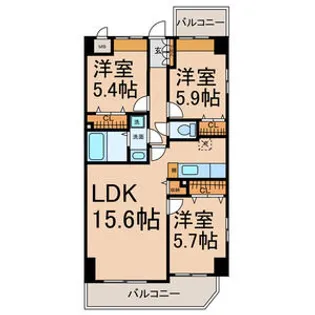 KZ SQUARE【3階】の間取り