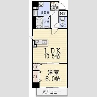 SOLARE(ソラーレ)【00402号室】の間取り