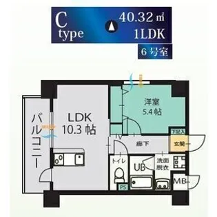 ル・コンセルト本陣【5階】の間取り