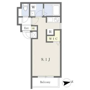 Cherim高畑 South【3階】の間取り