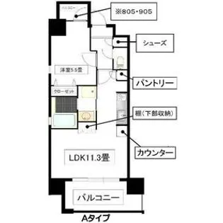 ANGELINA【5階】の間取り