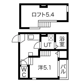ハーモニーテラス鶴舞【103号室】の間取り