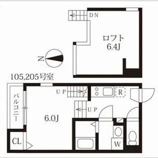 ハーモニーテラス姫宮町【2階】の間取り
