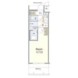 エスリード名古屋サザンプレイス【13階】の間取り