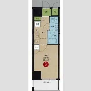 エルザビル名古屋駅前【7階】の間取り