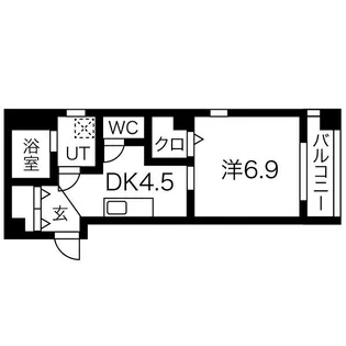 LA VERITEノムラ大喜新町【2階】の間取り
