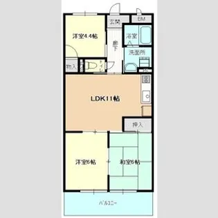 メゾンルミエール【2階】の間取り