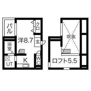 ベーネ日比野【1階】の間取り