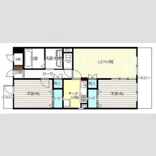 プランドール藤久【0103号室】の間取り
