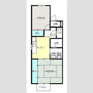 ハピネスⅠ【00202号室】の間取り