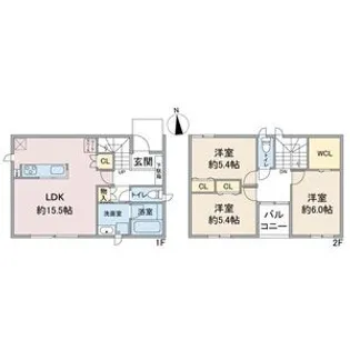 愛知県名古屋市守山区吉根1丁目【一戸建】の間取り