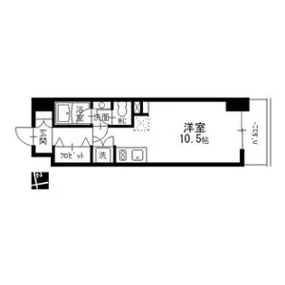 泉アパートメント【0703号室】の間取り