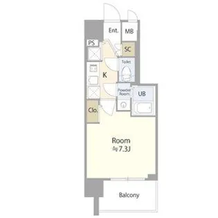 エスリード千種パークフロント【8階】の間取り