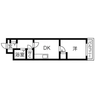 ヒルズ辨天【3階】の間取り