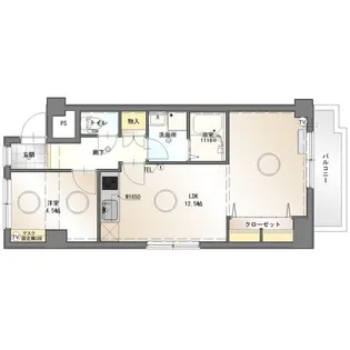 ファミール荒江【3階】の間取り
