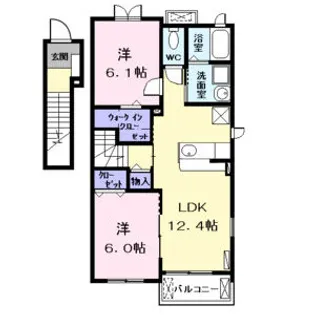 グランシュール サウス【2階】の間取り