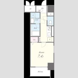 シャルマンソワレ名駅【0203号室】の間取り