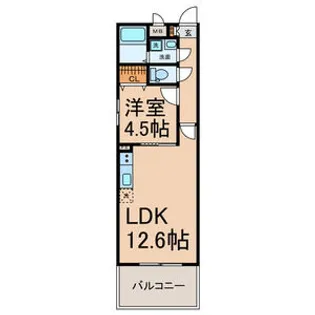 Premiere【102号室】の間取り