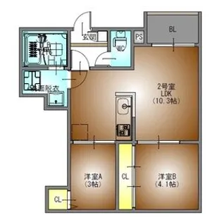 REGALEST 瑞穂区役所【3階】の間取り