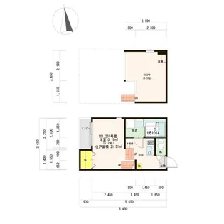 ハーモニーテラス五月南通【201【通常プラン】号室】の間取り