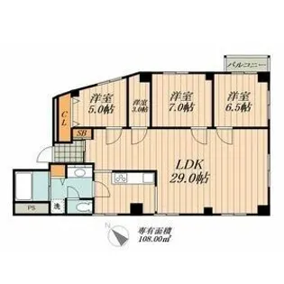 ハイウッド栄【4F号室】の間取り