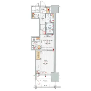 エステムプラザ名古屋駅前プライムタワー【13階】の間取り