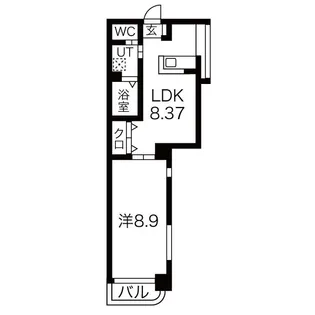 WILL鶴舞【2階】の間取り