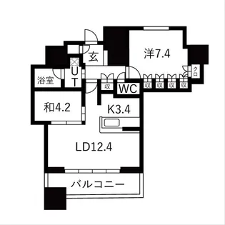 ザ・ライオンズミッドキャピタルタワー【4階】の間取り