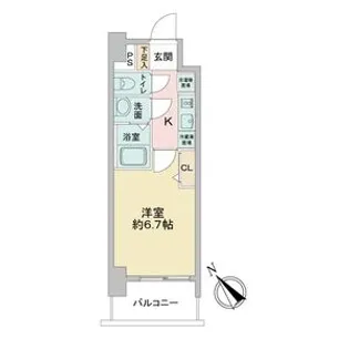 アステリ鶴舞エーナ【0610号室】の間取り