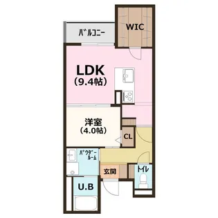 ぱ〜くたうんルナ名古屋【501号室】の間取り