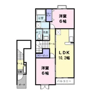 メゾン清里【2階】の間取り