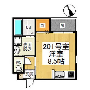 REGALEST要【201号室】の間取り