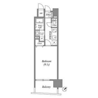 千種アヴァンギャルドプレイス【0202号室】の間取り