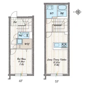 quador noie 池下【401号室】の間取り