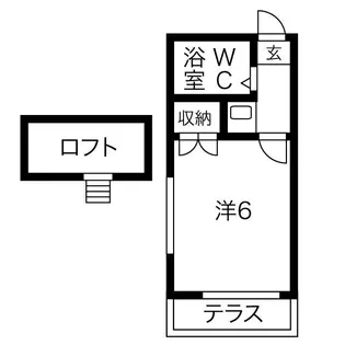 パークサイド港陽【104号室】の間取り