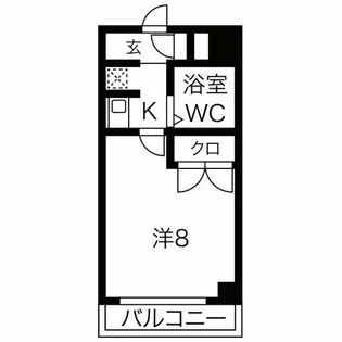 ルーミヤ鶴舞【601号室】の間取り