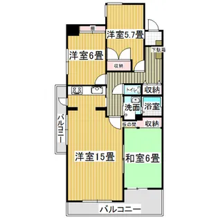 御器所サンハイツ【12階】の間取り
