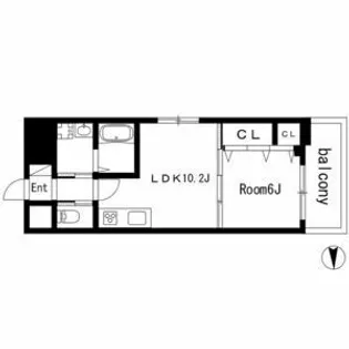 D&Designレジデンス鶴舞【3階】の間取り