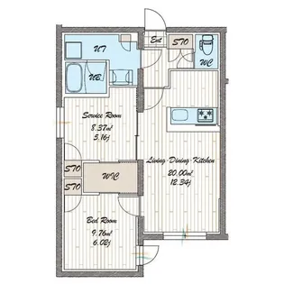 quador noie 今池【402号室】の間取り