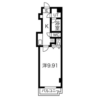パルティール豊国通【4階】の間取り