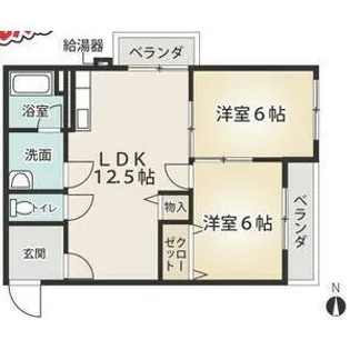 やなせハイツ【4階】の間取り