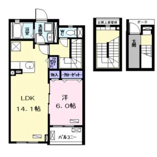 メゾンアルモニー【3階】の間取り